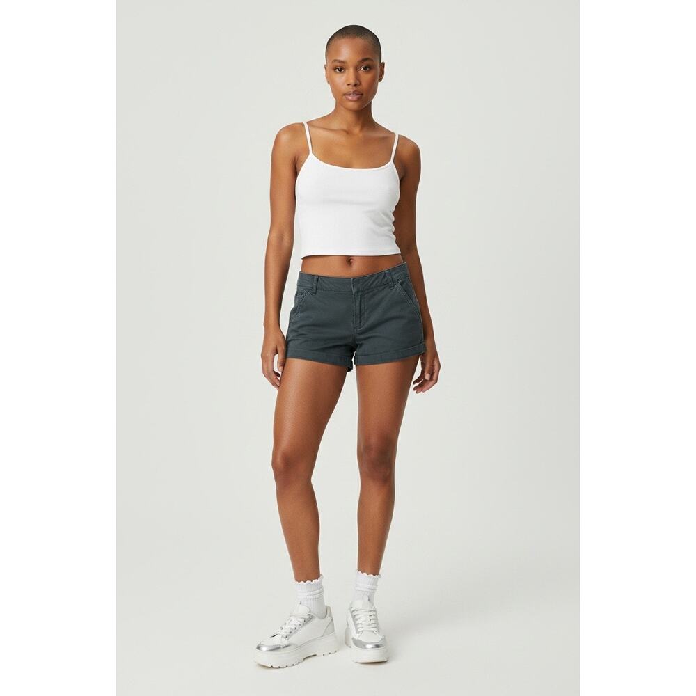 Abercrombie & Fitch Navy Blue Low Rise Chino Shorts - Y2K Preppy - Size 4